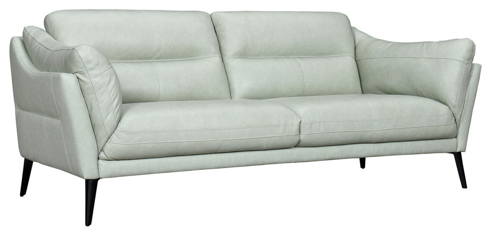 Franz Mint Leather Sofa, Mint