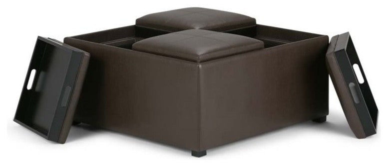 Avalon Square Coffee Table Storage Ottoman