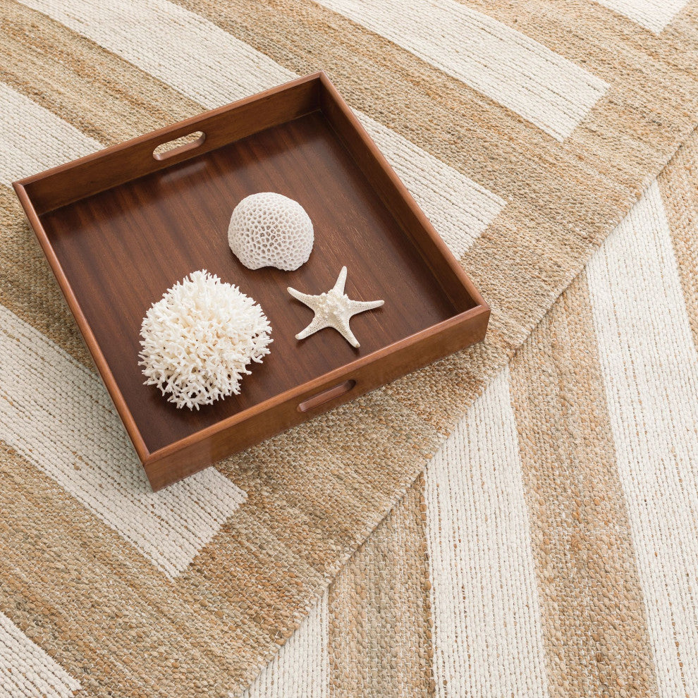 Dash & Albert Milo Ivory Handwoven Jute/Cotton Rug, Natural, 2' x 3'