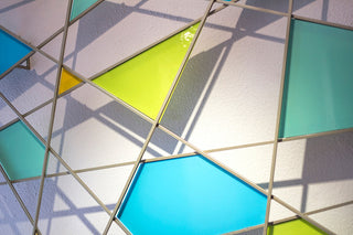 Modern Glass and Metal 3D Wall Sculpture "Triangulation"