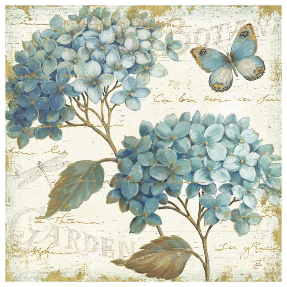 "Blue Garden V" Digital Paper Print by Daphne Brissonnet, 38"x38"