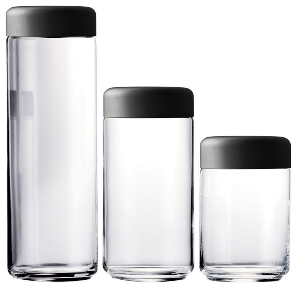 Atmosfera Food Container Urano 3-Piece Set, Vulcan Grey