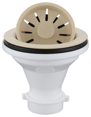 Karran 4-1/2" Kitchen Sink Basket Strainer, Bisque
