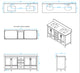 Wyndham WCS141480DESIVUNOMXX Espresso Sheffield 80 Inch Bathroom Vanity