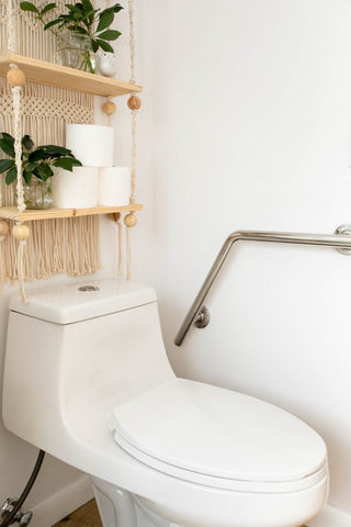 16"x16" Angled Wedge Shower Grab Bar, Satin Stainless