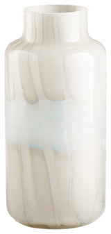 Lucerne Vase, Tan and Aqua, Large