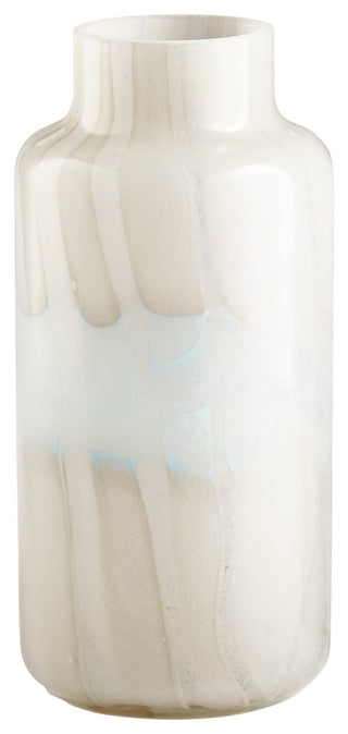 Lucerne Vase, Tan and Aqua, Large