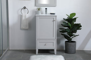 19" Traditional Grey-Light Bathroom Vanity
