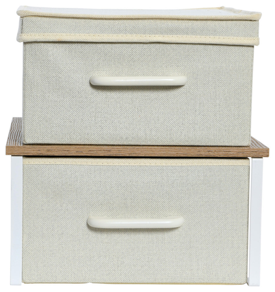 Stacking Storage Boxes With Laminate Top