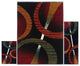 Home Dynamix Ariana Arcata Area Rug 3 Piece Set, Geometric Black