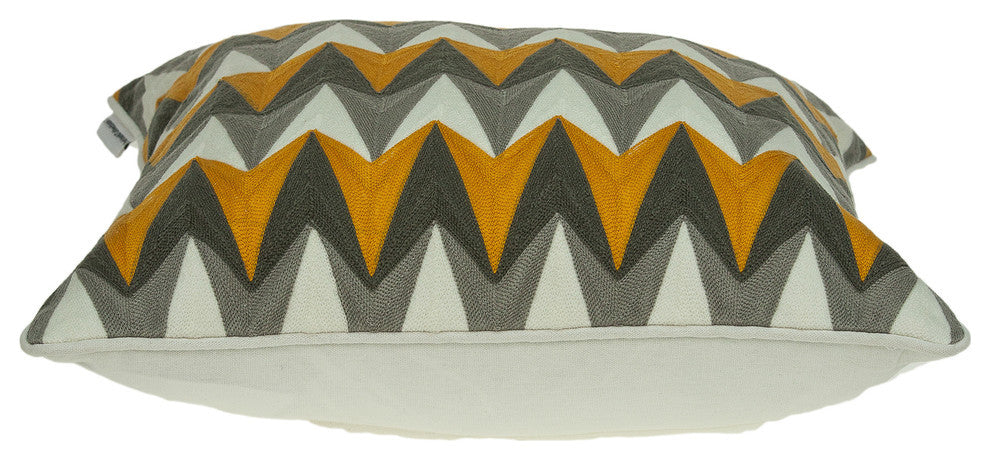 HomeRoots 20" x 7" x 20" Multicolor Cotton Pillow Cover With Poly Insert