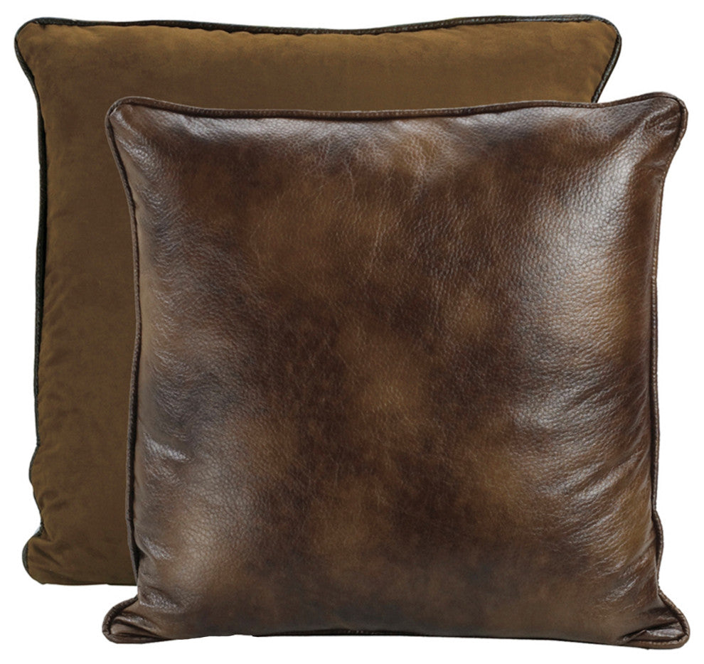 Brown Faux Euro Sham, 27"x27"