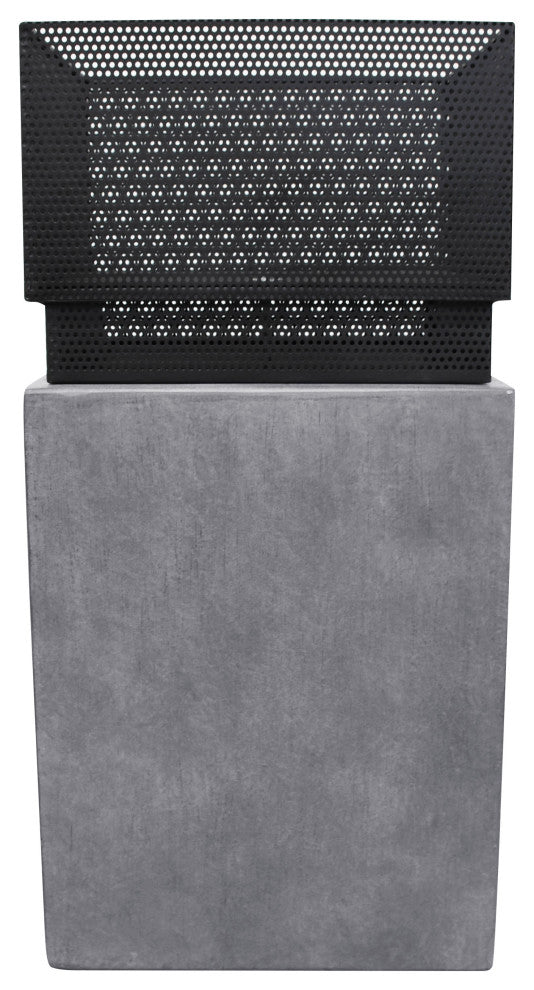 Astella Sentinel Fire Basket, Gray Cement