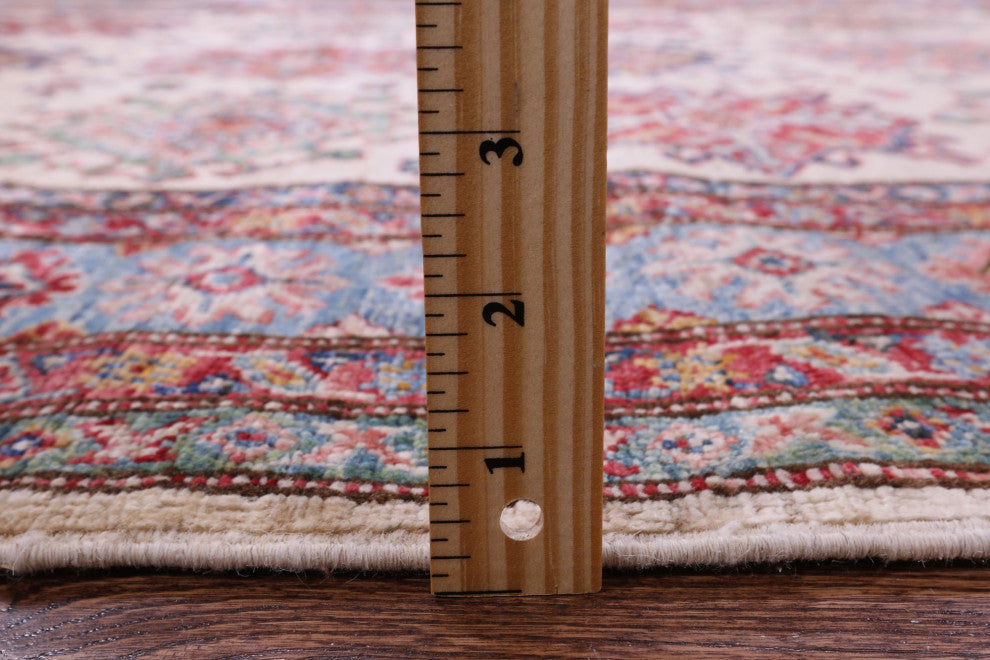 5' 0" X 6' 4" Super Kazak Hand Knotted Wool Rug Q10262