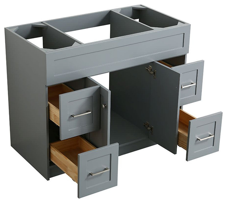 Ariel Hamlet 42" Single Sink Base Cabinet, Gray
