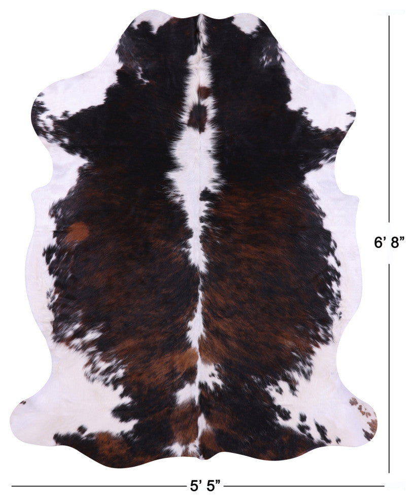 Tricolor Natural Cowhide Rug 6' 8" X 5' 5" C2226