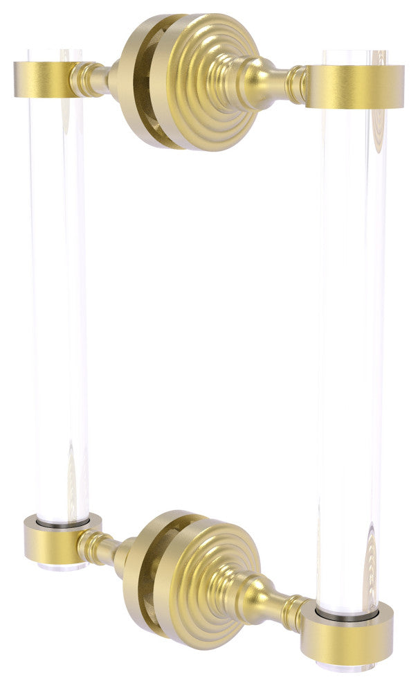 Pacific Grove 8" Back to Back Shower Door Pull, Satin Brass