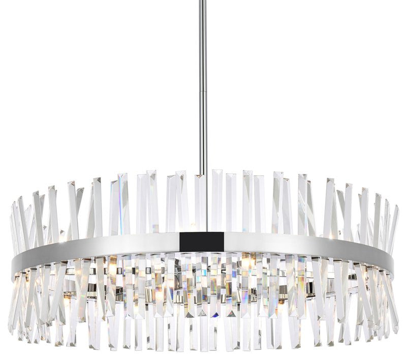 Modern Chrome 16-Light Chandelier