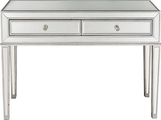Stylish Modern Desk With Antique Silver Paint