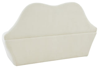 TOV Furniture Lips Cream Velvet Settee