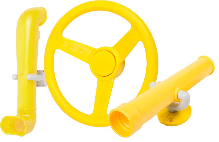 Swing Set 3-Piece Periscope, Telescope and Steering Wheel Kit, Yellow