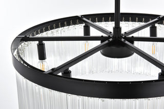 Home Living 24" Chandelier, Black