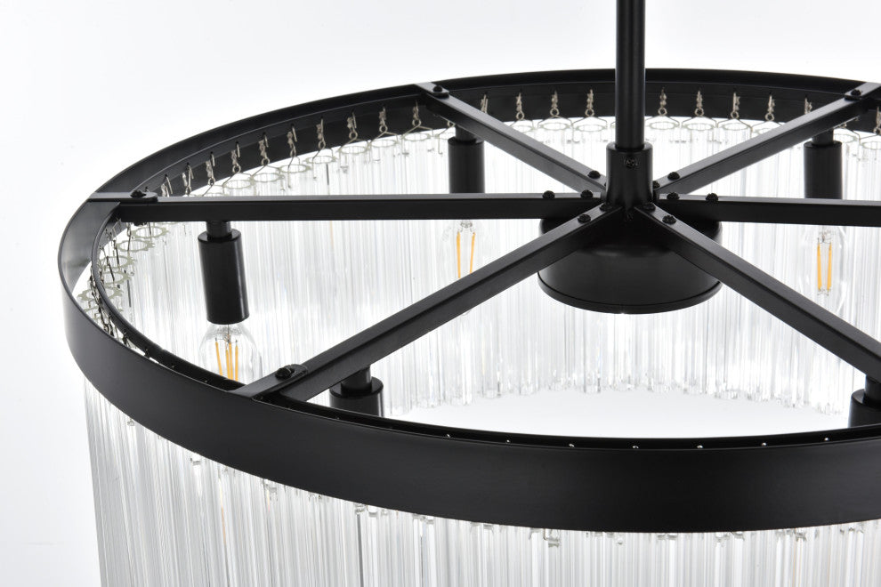 Home Living 24" Chandelier, Black