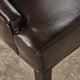 GDF Studio Stacy Bonded Leather Dining and Accent Chairs, Set of 2, Brown, Faux