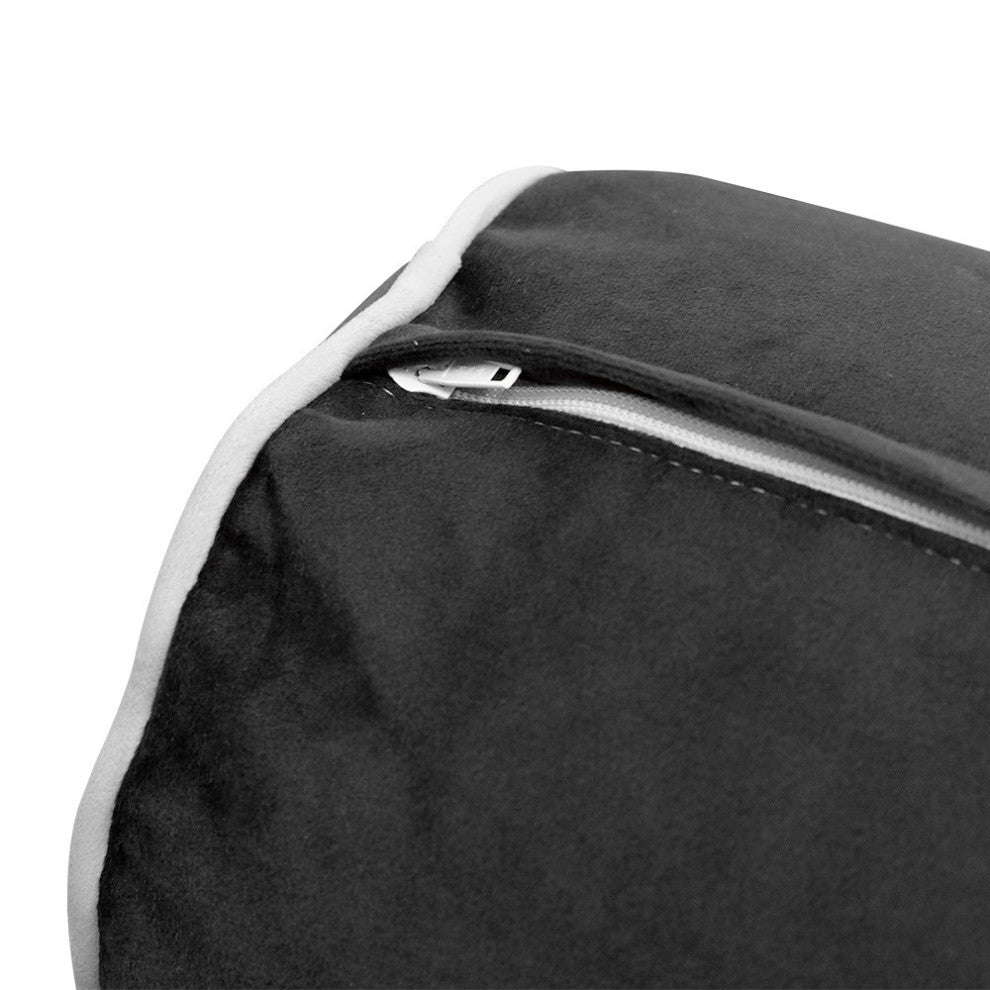STYLE V6 TwinXL Velvet ContrastPipe Indoor Daybed Bolster Pillow|CoverOnly|AD350