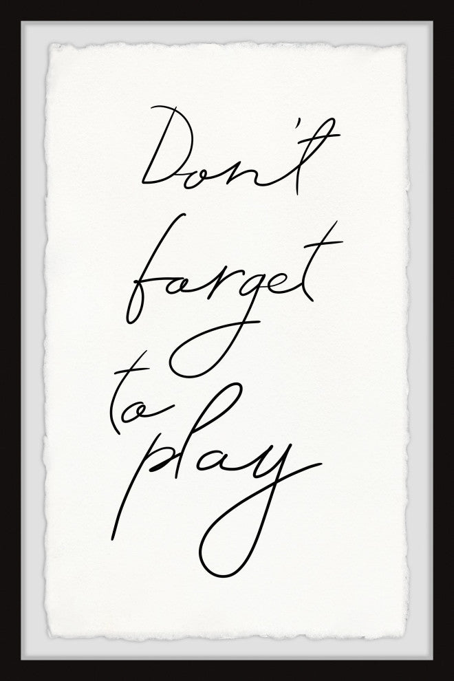 "Don't Forget to Play II" Framed Painting Print, 12x18