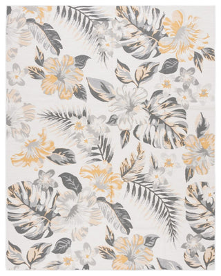 Safavieh Sunrise Collection SUN671 Indoor-Outdoor Rug, Ivory/Grey Gold, 8'x10'