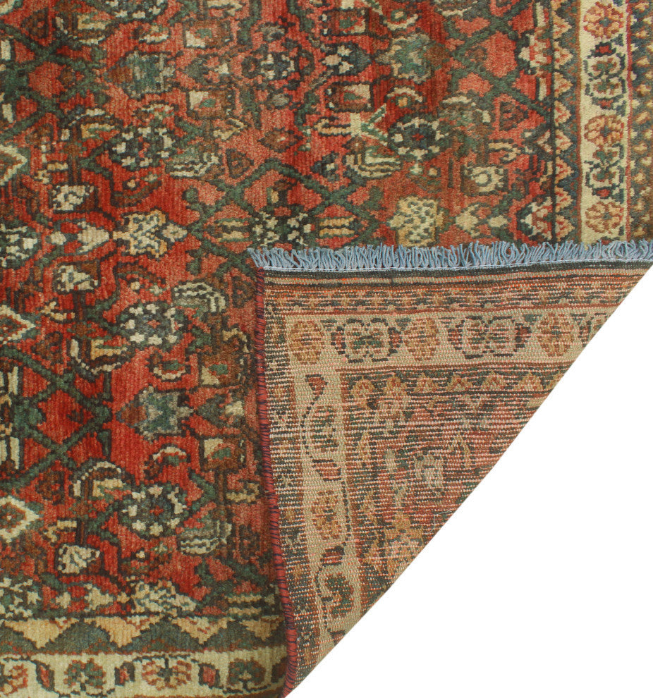 Fine Vintage Distressed Micheal Rust/Ivory Runner, 3'0x9'5