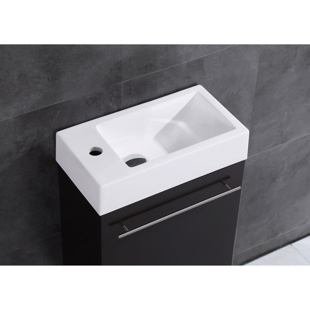 Modern Wall Mount Vanity Cabinet Sets - Style 10, Espresso