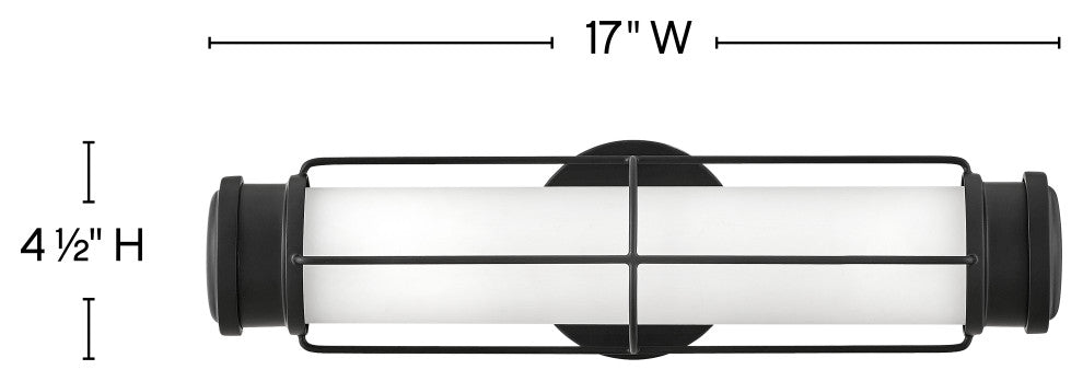 Hinkley Saylor Medium Led Sconce, Black