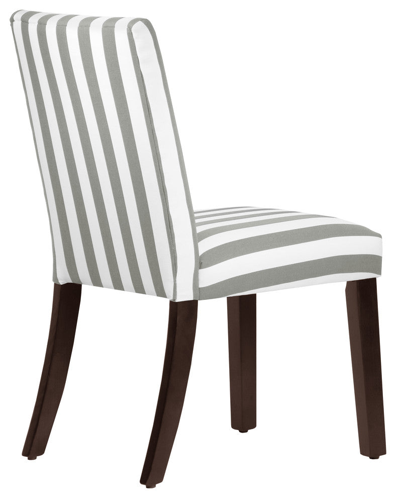 Hughes Dining Chair, Canopy Stripe, Storm and Twill