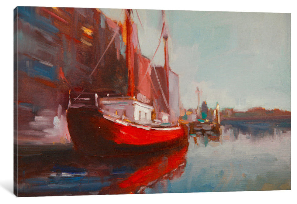 "Docked" by Eddie Barbini, Canvas Print, 18"x12"