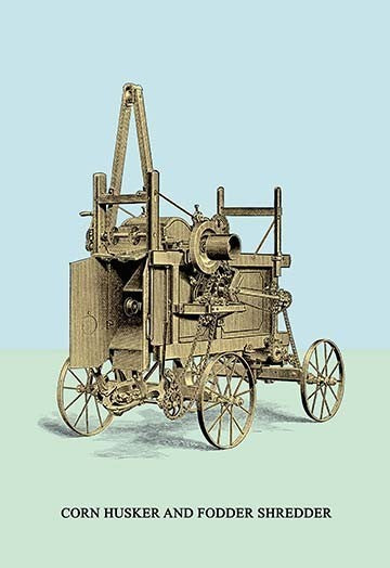 Corn Husker and Fodder Shredder - Gallery Wrapped Canvas Art 28" x 42"