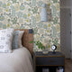 Funky Floral in Light Green Wallpaper, Sample