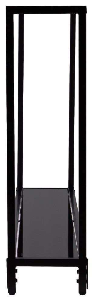 Shirebrook Narrow Metal Console Table - Black