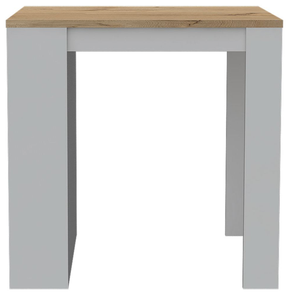 Kitchen Counter Dining Table Toledo, Kitchen, White / Light Oak