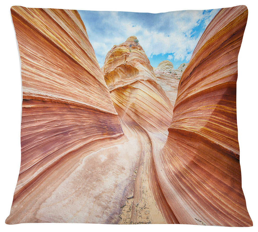Swirling Dune Sandstones Landscape Photo Throw Pillow, 16"x16"