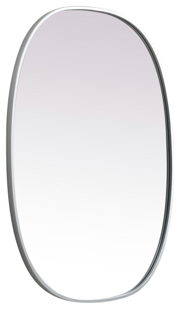 Elegant Lighting MR2B2736 Brynn 27" W x 36" H Modern Oval - Silver