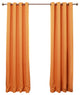 Solid Grommet Top Thermal Insulated Blackout Curtains, Orange, 84"