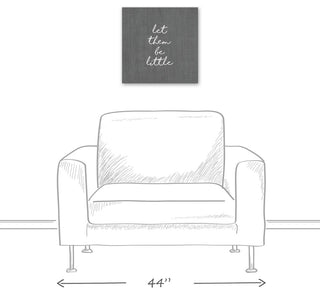 Let Them Be Little Gray 16x16 Canvas Wall Art
