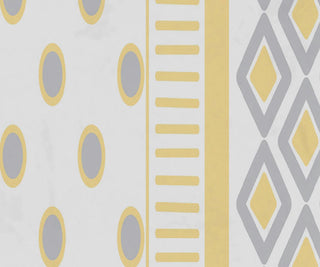 30x60" Scrambled Prints, Geometric Print Beach Towel, Yellow