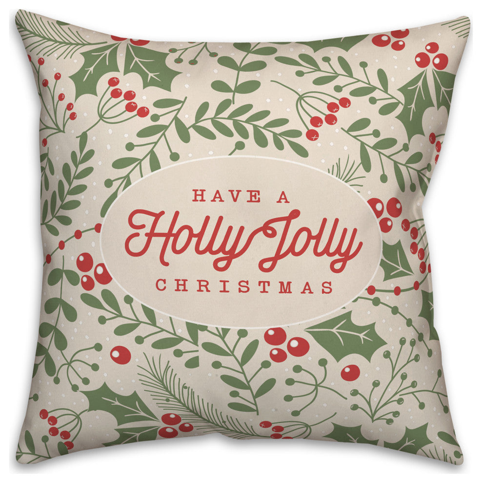 Holly Jolly 7 20x20 Spun Poly Pillow
