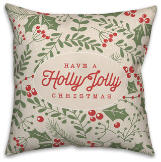 Holly Jolly 7 20x20 Spun Poly Pillow