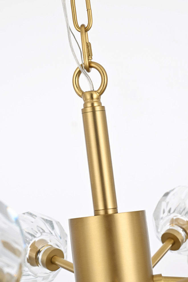 12 Light Pendant, Gold