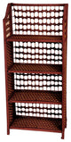 43" Natural Fiber Shelving Unit, Mahogany