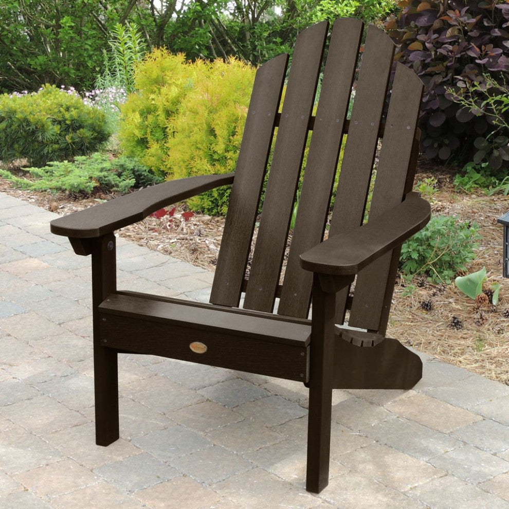 Westport 3-Piece Adirondack Chair and Side Table Set, Weathered Acorn